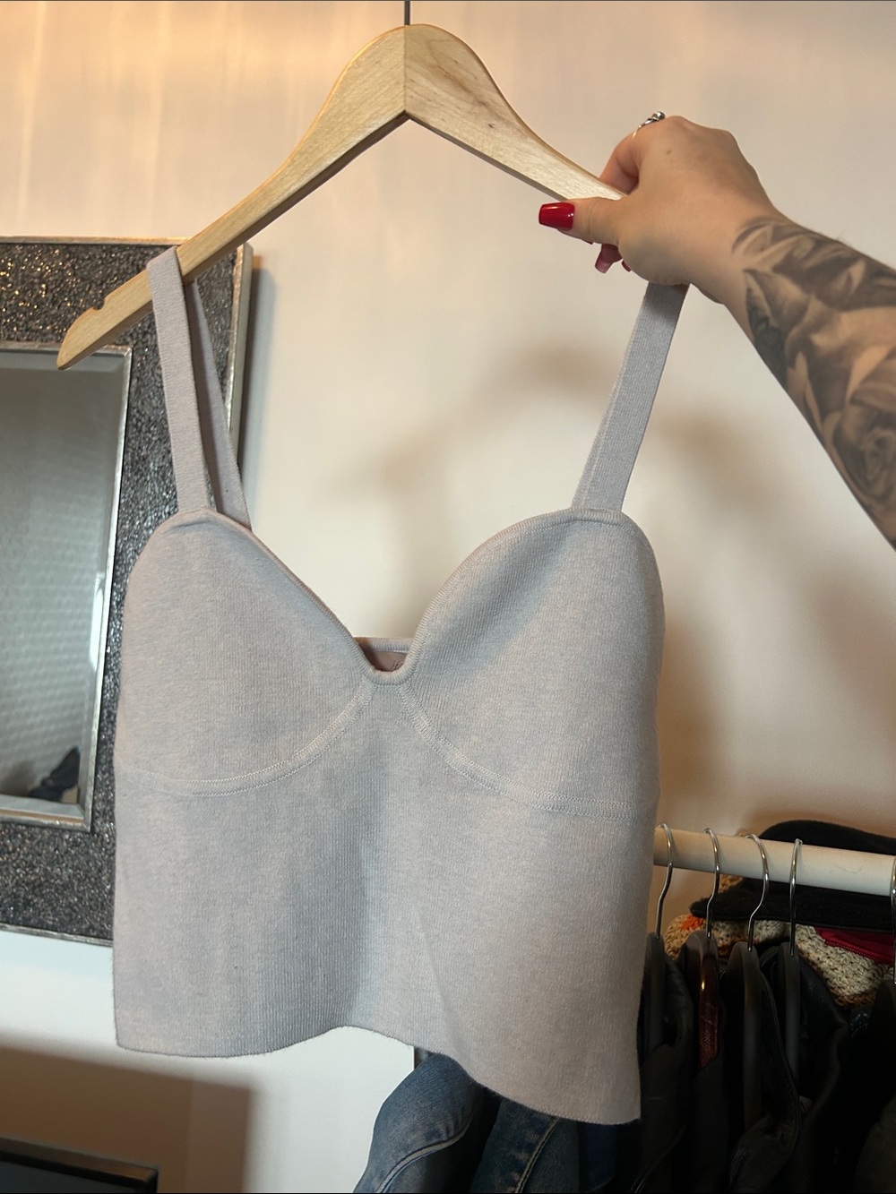 Soft Knit Light Gray Tank Top